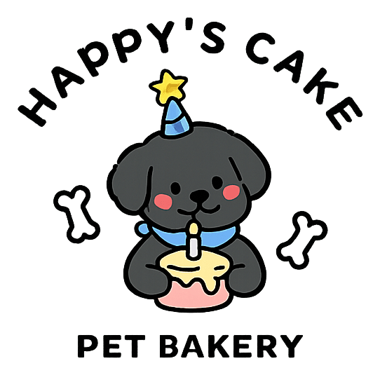 Happy's Cake baking puppy mascot